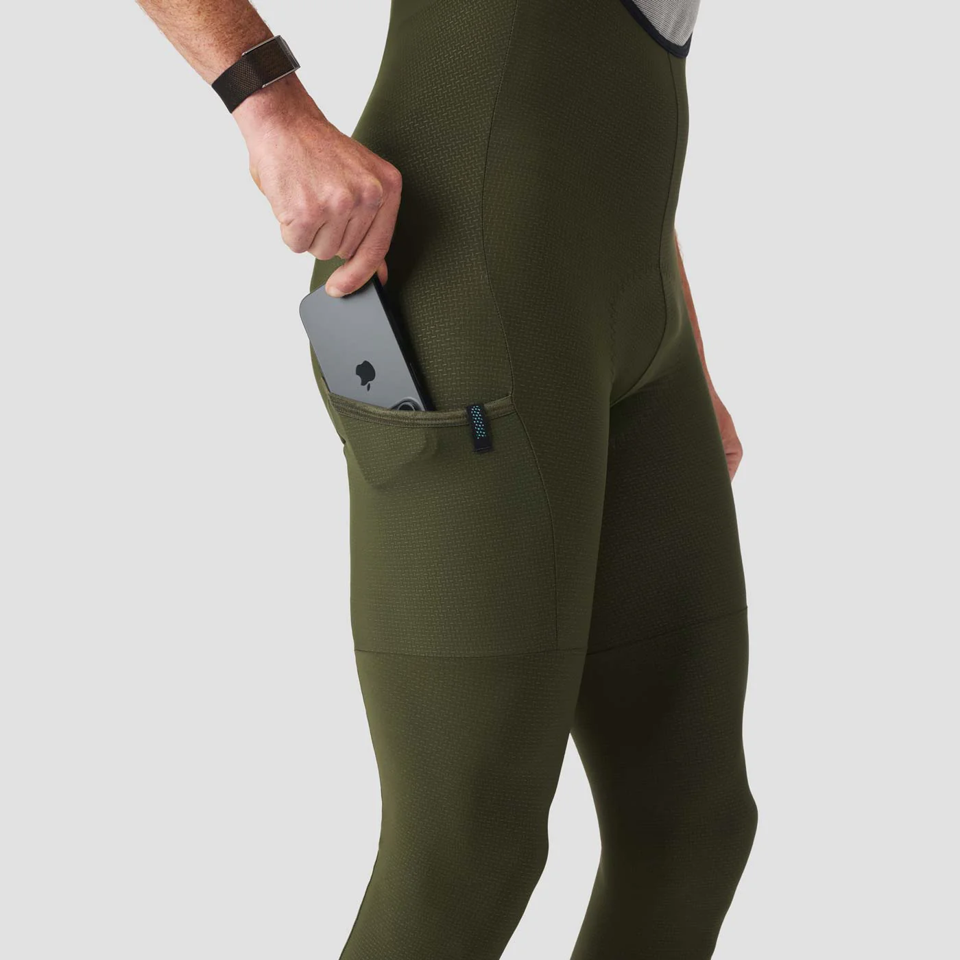 Men's Lightweight Cargo Bib Tight - Olive - Image 3