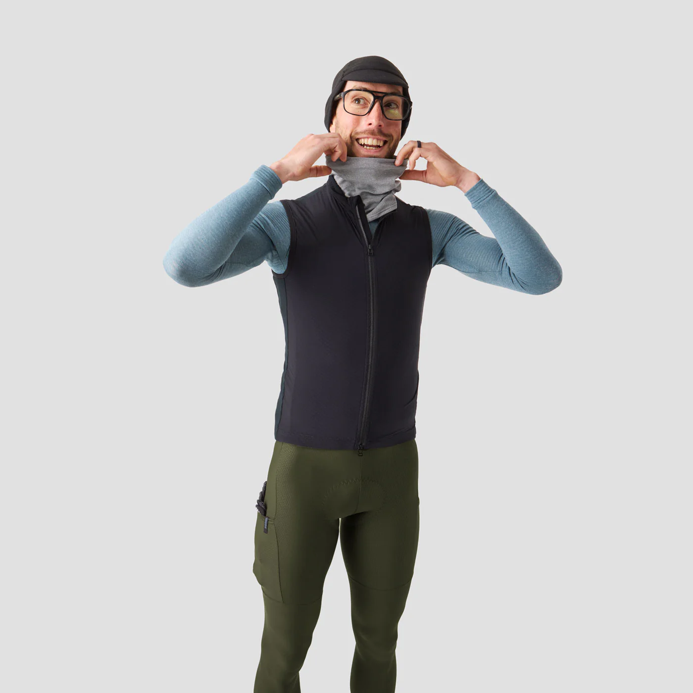 Men's Lightweight Cargo Bib Tight - Olive - Image 6