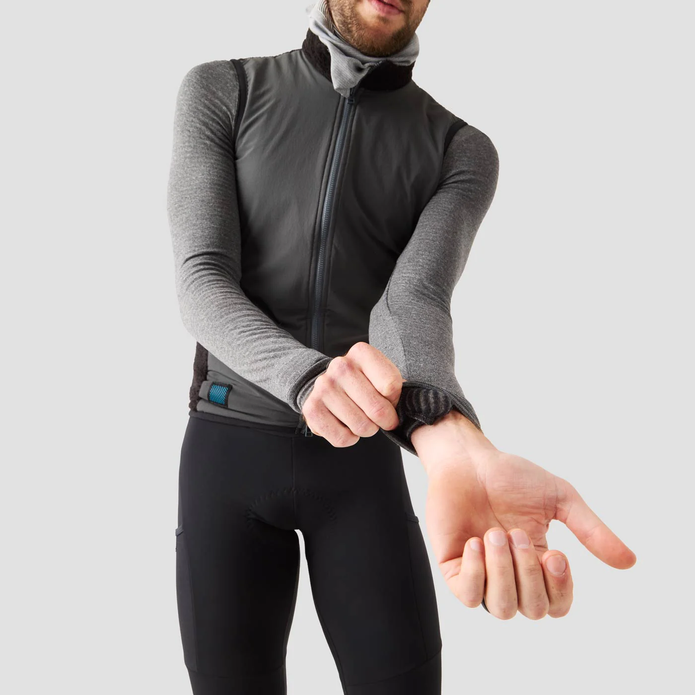 Men's Merino Grid Thermal Jersey - Charcoal - Image 10