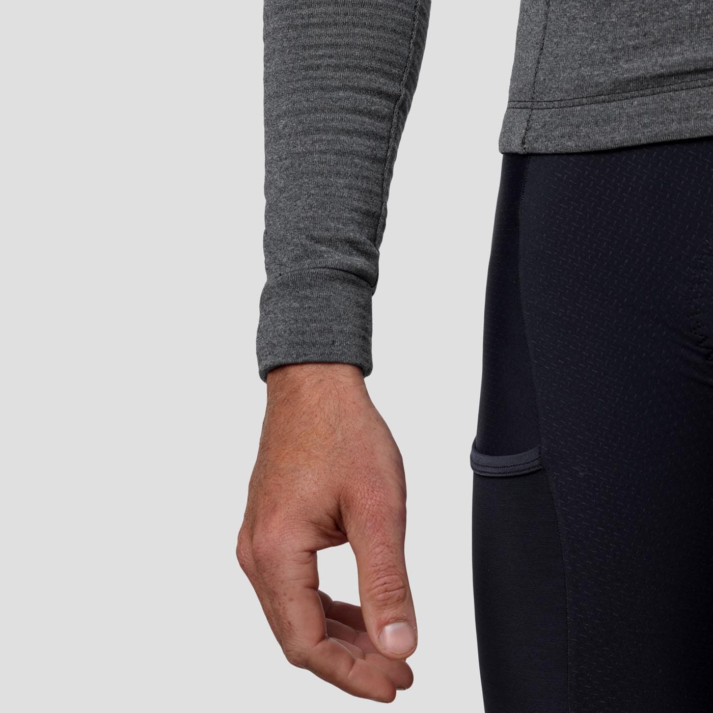 Men's Merino Grid Thermal Jersey - Charcoal - Image 9