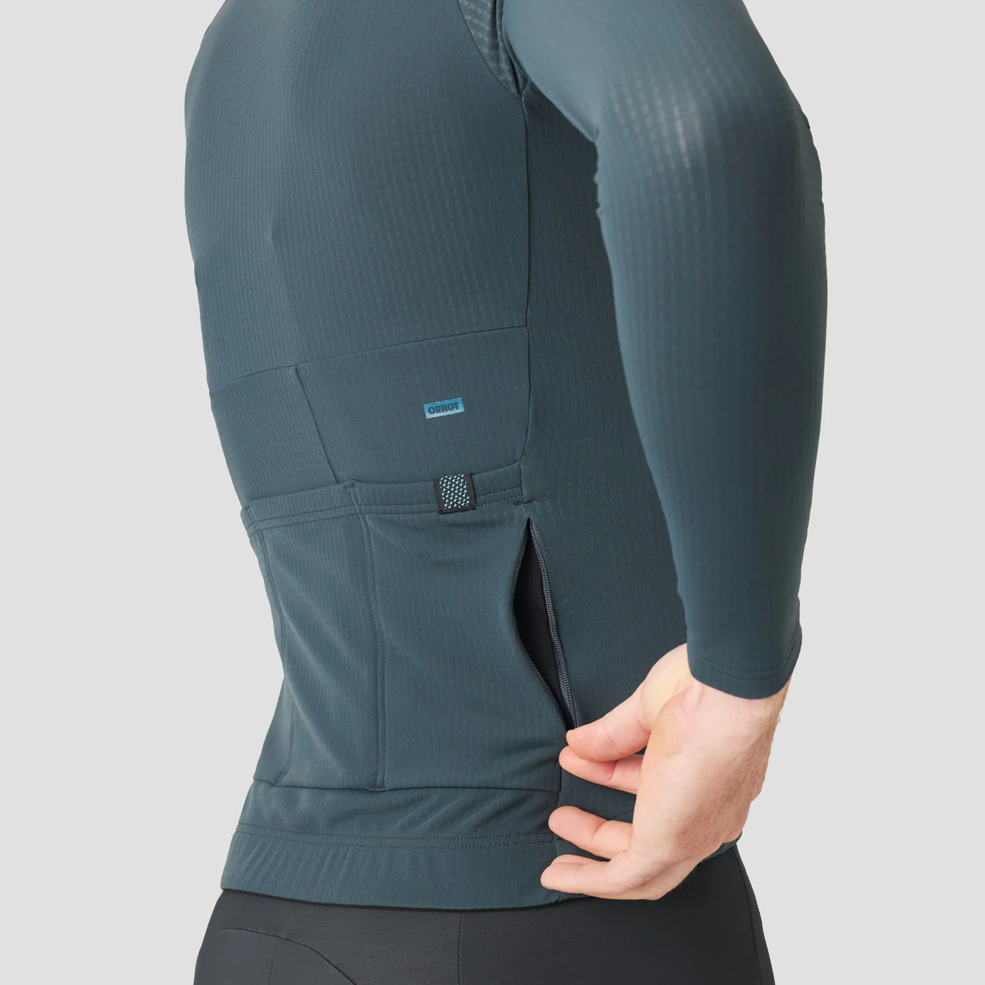 Men's Waffle Grid Thermal Jersey - Hella Blue - Image 4