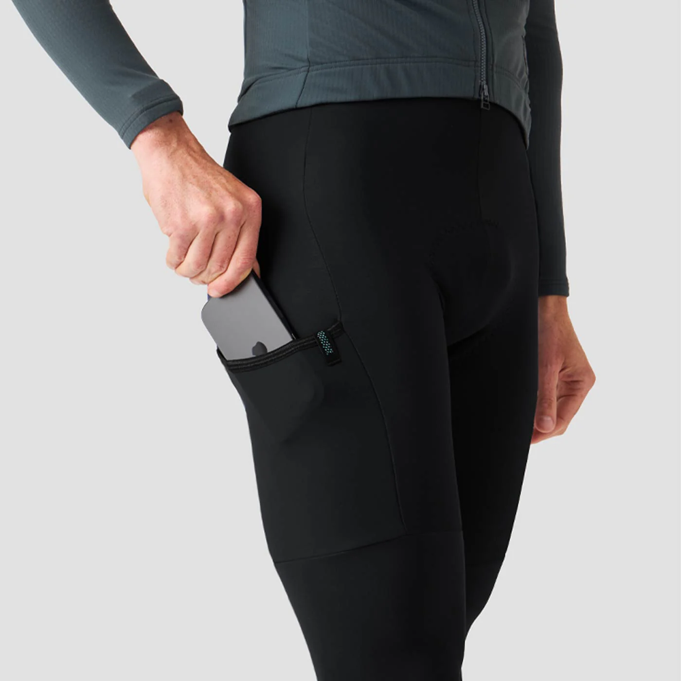 Men's Thermal Cargo Bib Tight - Obsidian - Image 5