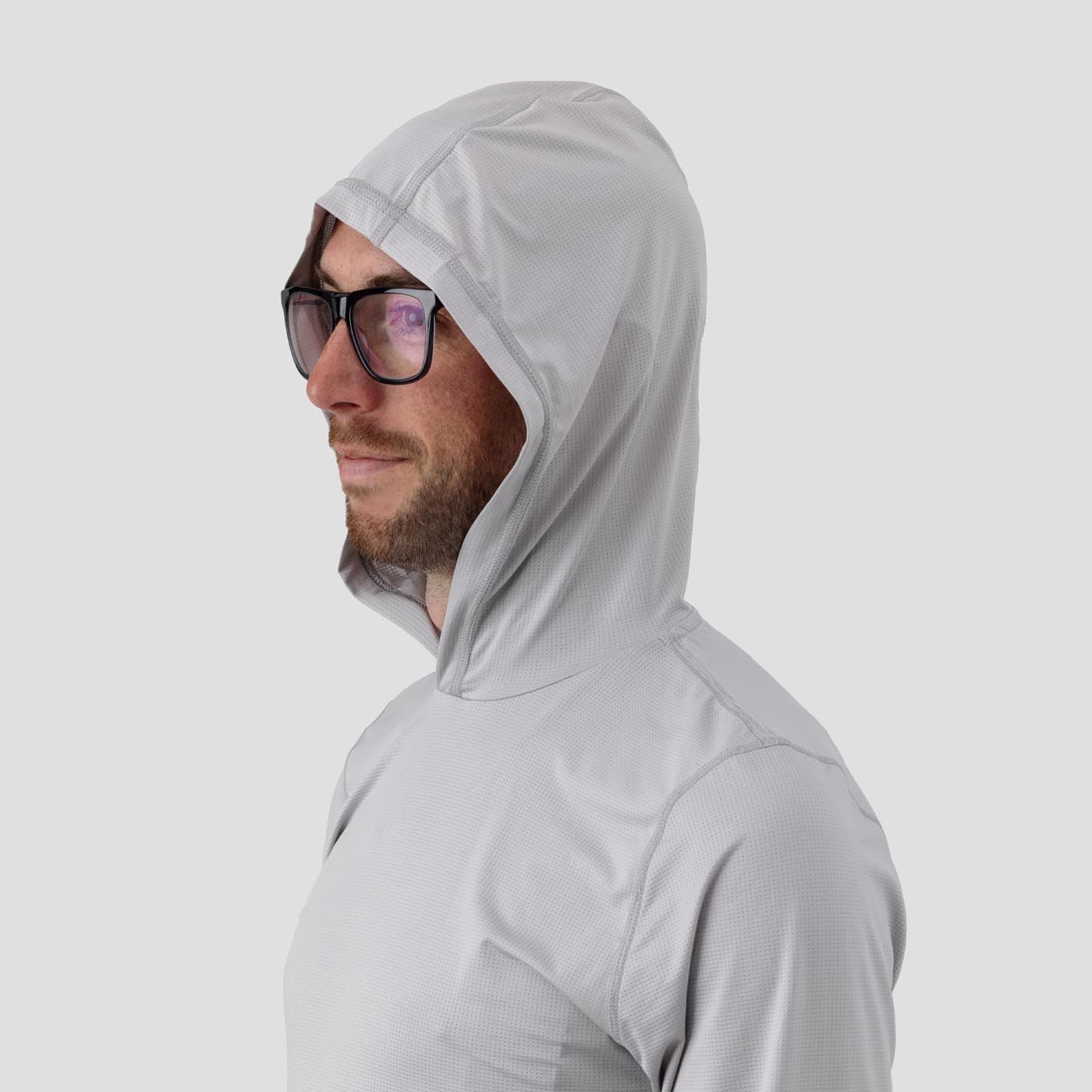 Men's UV Hooded Trail Shirt - Fog - Image 5