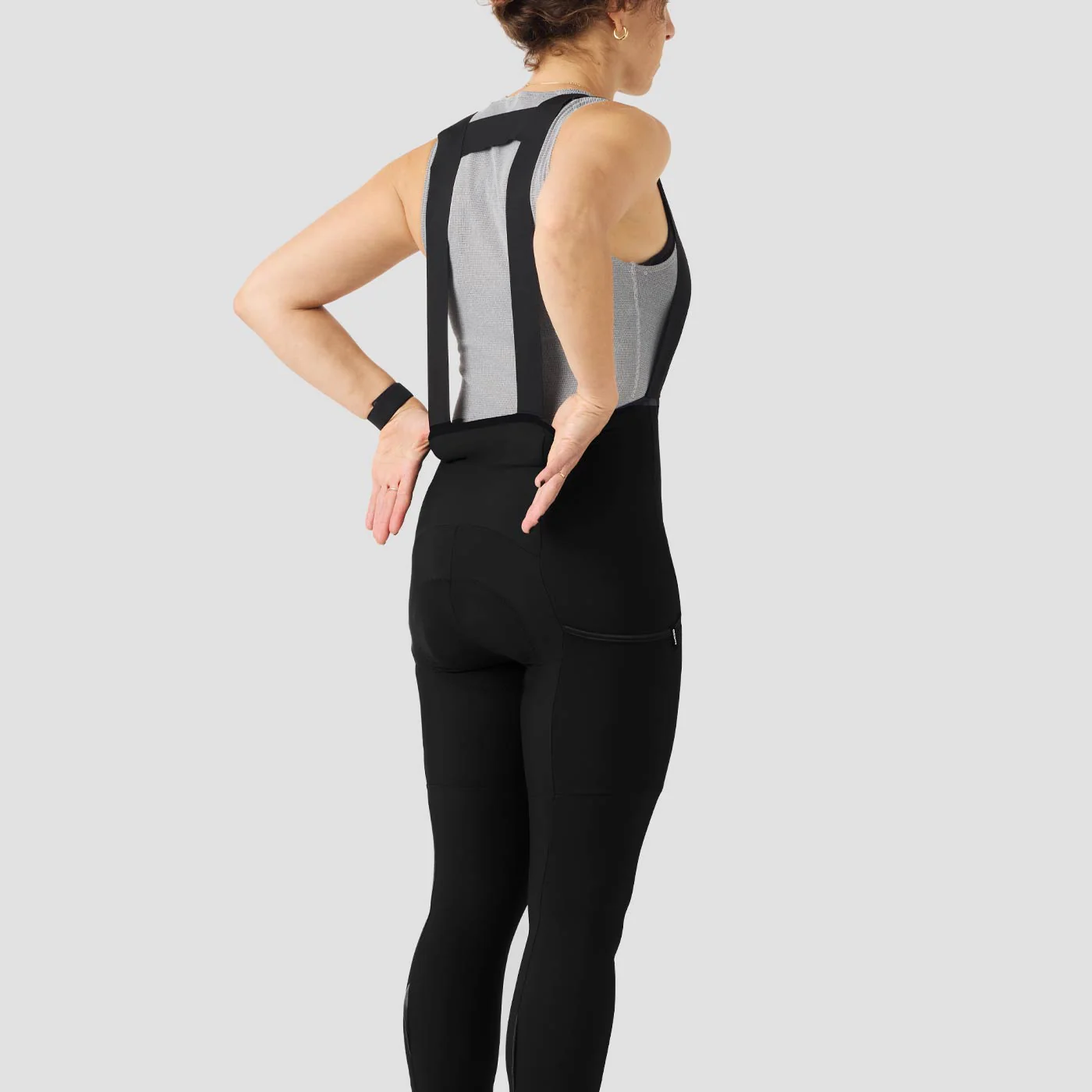 Women's Thermal Droptail Cargo Bib Tight - Obsidian - Image 4