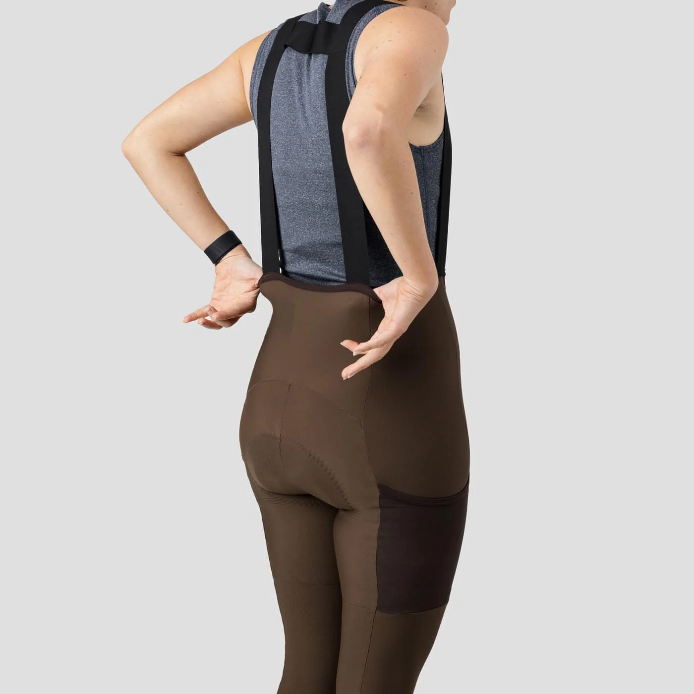 2024 Women's Thermal Droptail Cargo Bib Tight - Espresso - Image 10