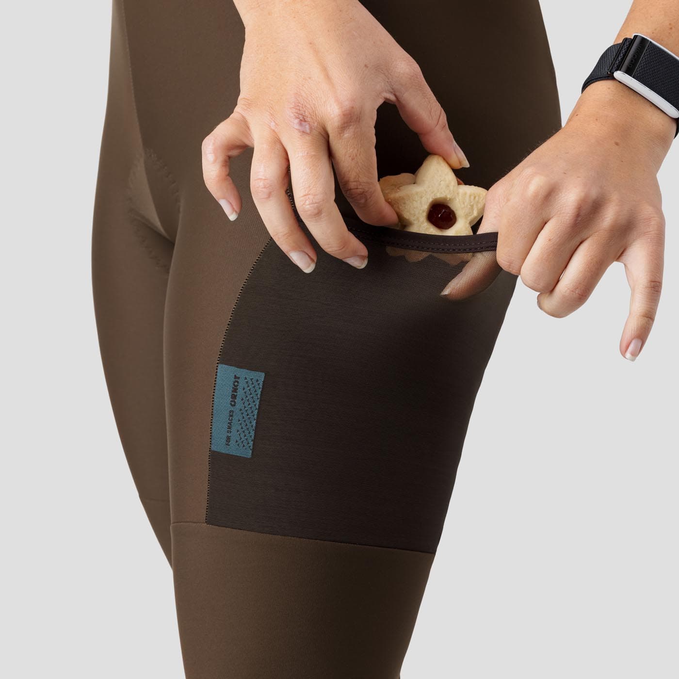 2024 Women's Thermal Droptail Cargo Bib Tight - Espresso - Image 6