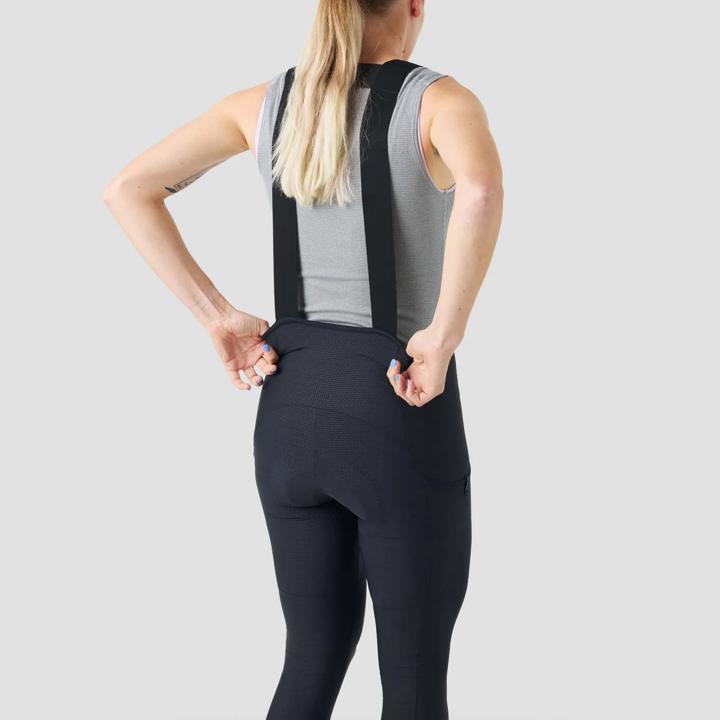 Women's Lightweight Droptail Cargo Bib Tight - Black - Image 3