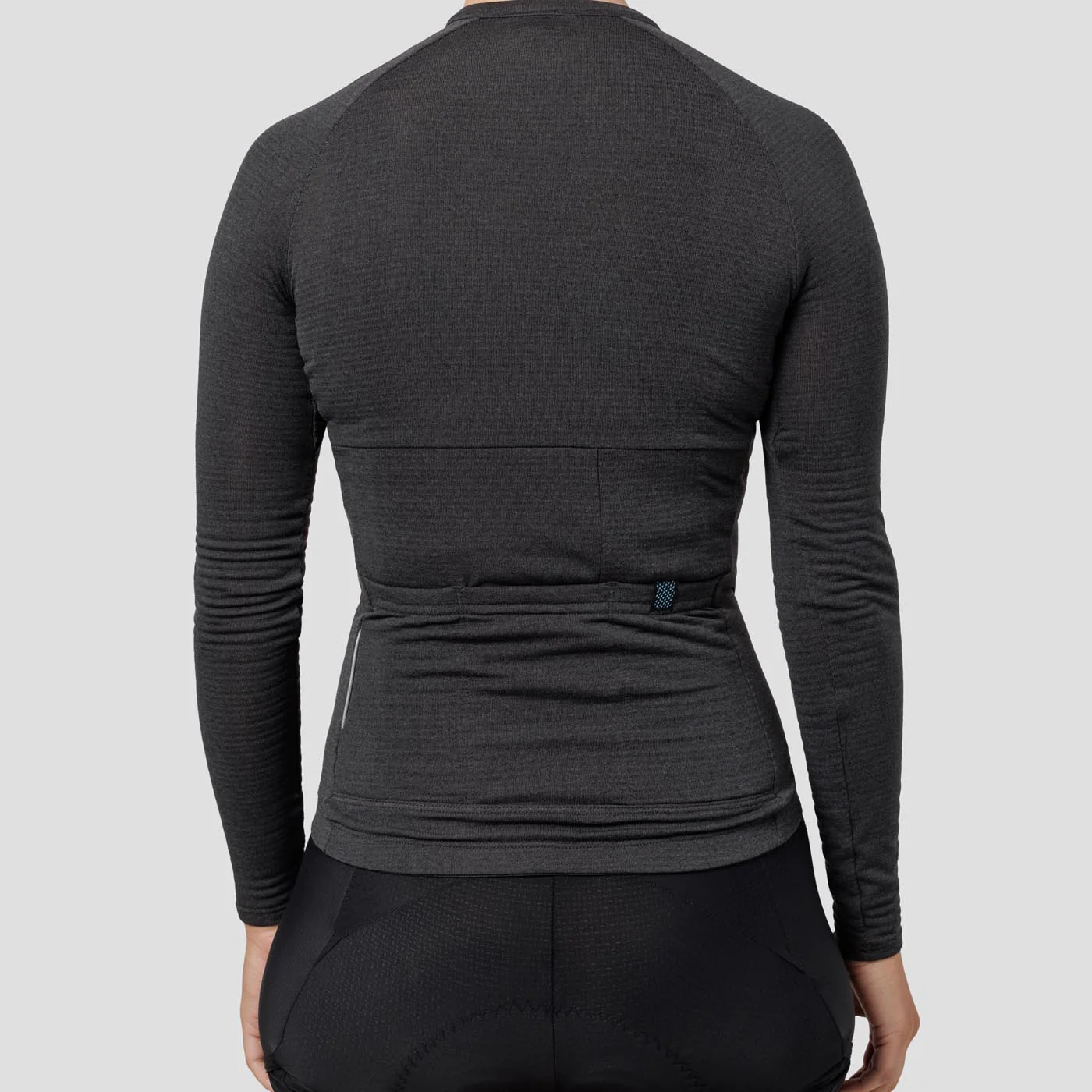 Women's Long Sleeve Micro Grid Jersey - Charcoal - Image 6