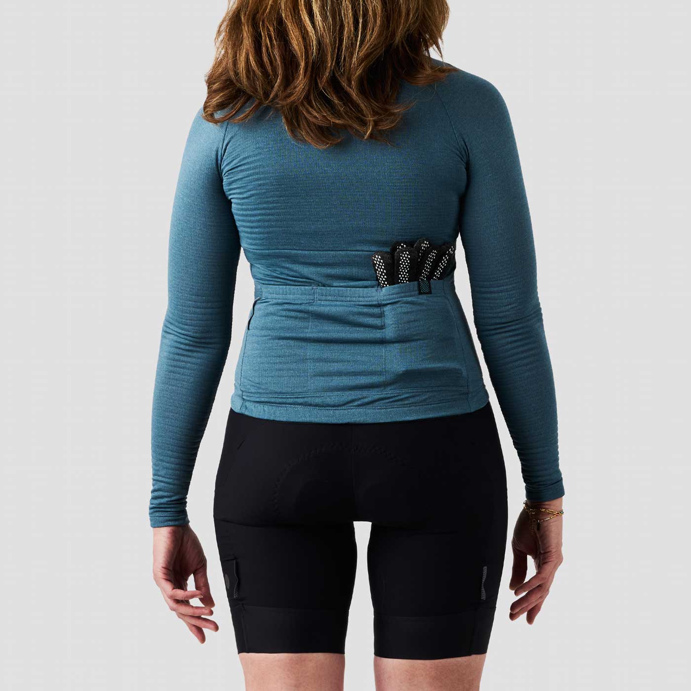 Women's Long Sleeve Micro Grid Jersey - Glacier Freeze - Image 8